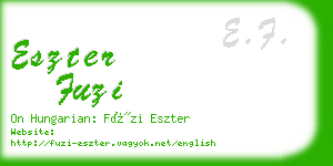 eszter fuzi business card